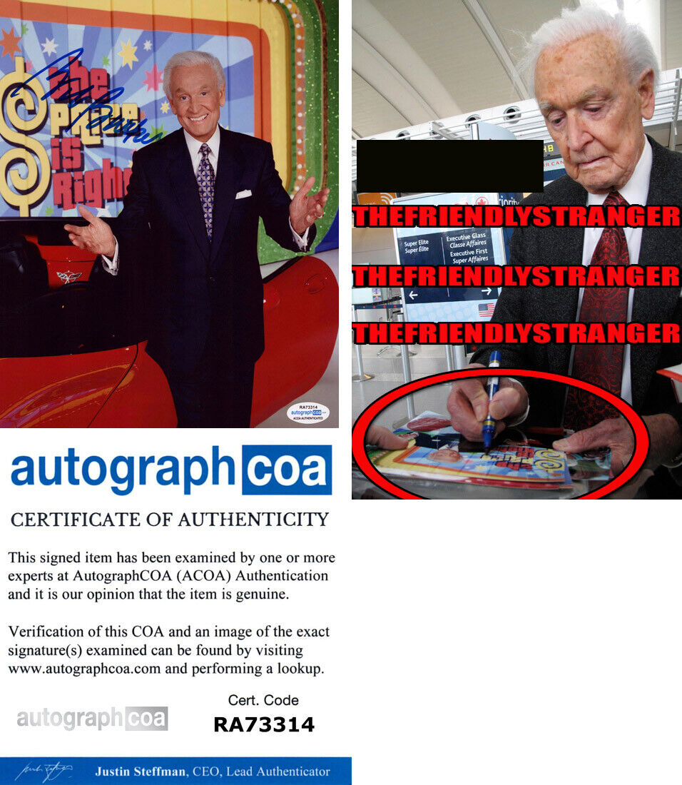 BOB BARKER signed Autographed THE PRICE IS RIGHT