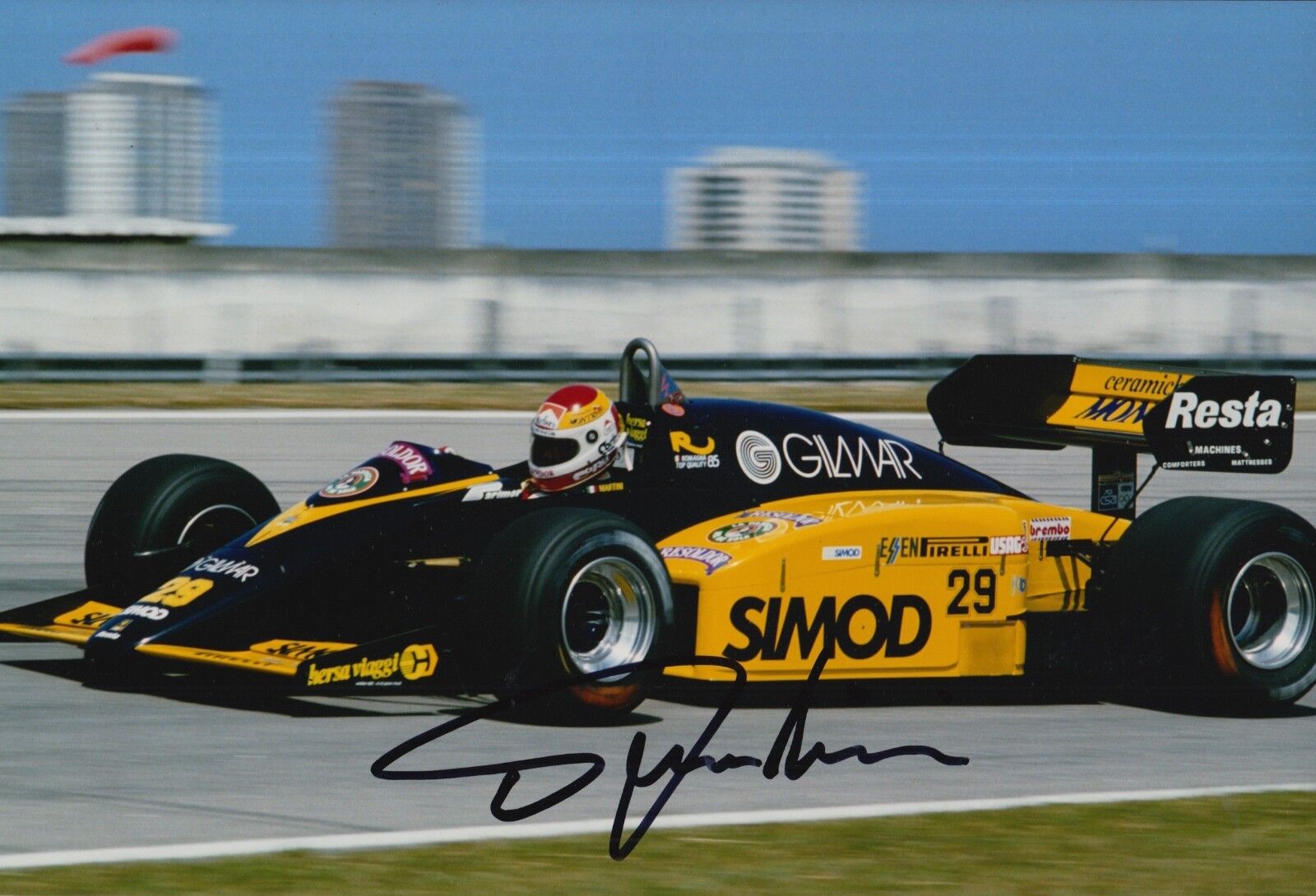 Pierluigi Martini Hand Signed Formula 1 12x8 Photo Poster painting F1 2.