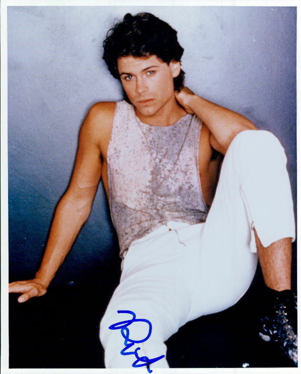 Rob Lowe (Vintage) sexy in-person signed 8x10 Photo Poster painting