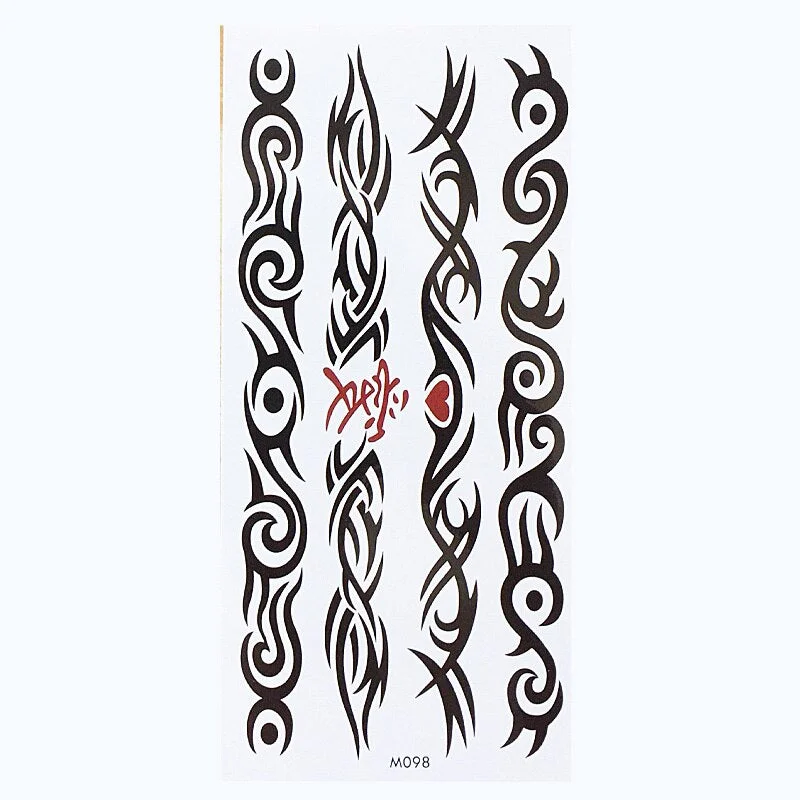 1 Sheet Temporary English Word Tattoo Stickers Black Letters Feather Body Art Tattoos Sticker Waterproof For Temporary Tattoos