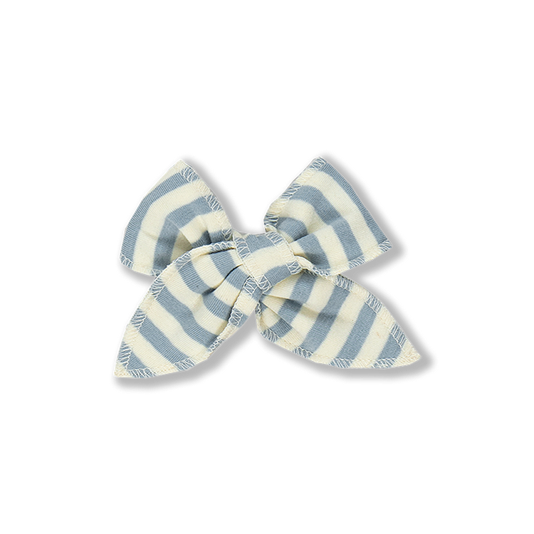 Cloud Blue Classic Stripe Medium Bow