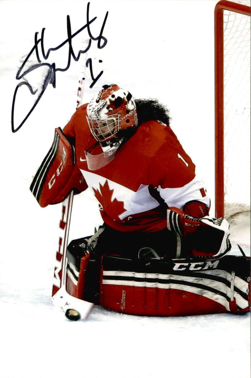 Shannon Szabados SIGNED 4x6 Photo Poster painting TEAM CANADA WOMEN'S HOCKEY #3