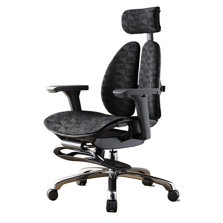 C-W08 Twin Back Ergonomic Chair Pedal-equipped 