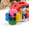 LOVE Beaded Counted Cross Stitch Ornament Kit Cross Stitch Bead Keychain 
