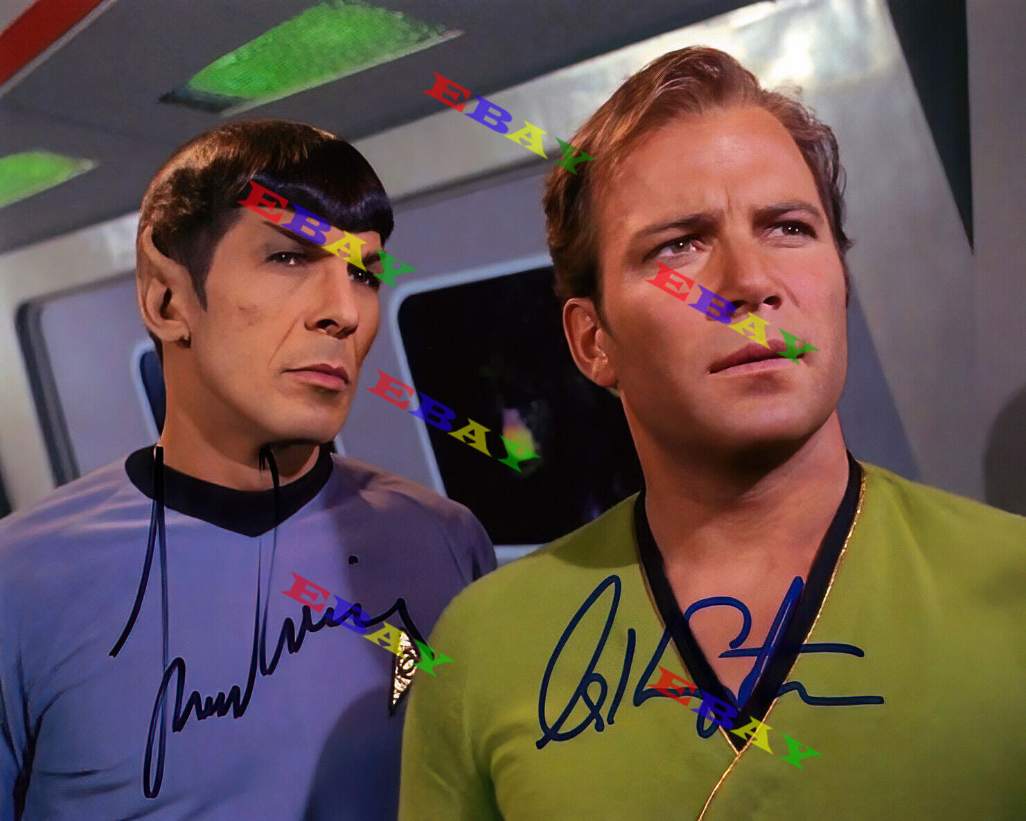 Star Trek William Shatner Leonard Nimoy Autographed Signed 8x10 Photo Poster painting Reprint