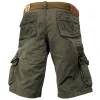 Men's Outdoor Vintage Washed Cotton Washed Multi-pocket Tactical Shorts by Inlyline
