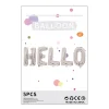 16" Golden HELLO Letters Aluminum Film Balloons School Kindergarten Store Welcoming Party Decors