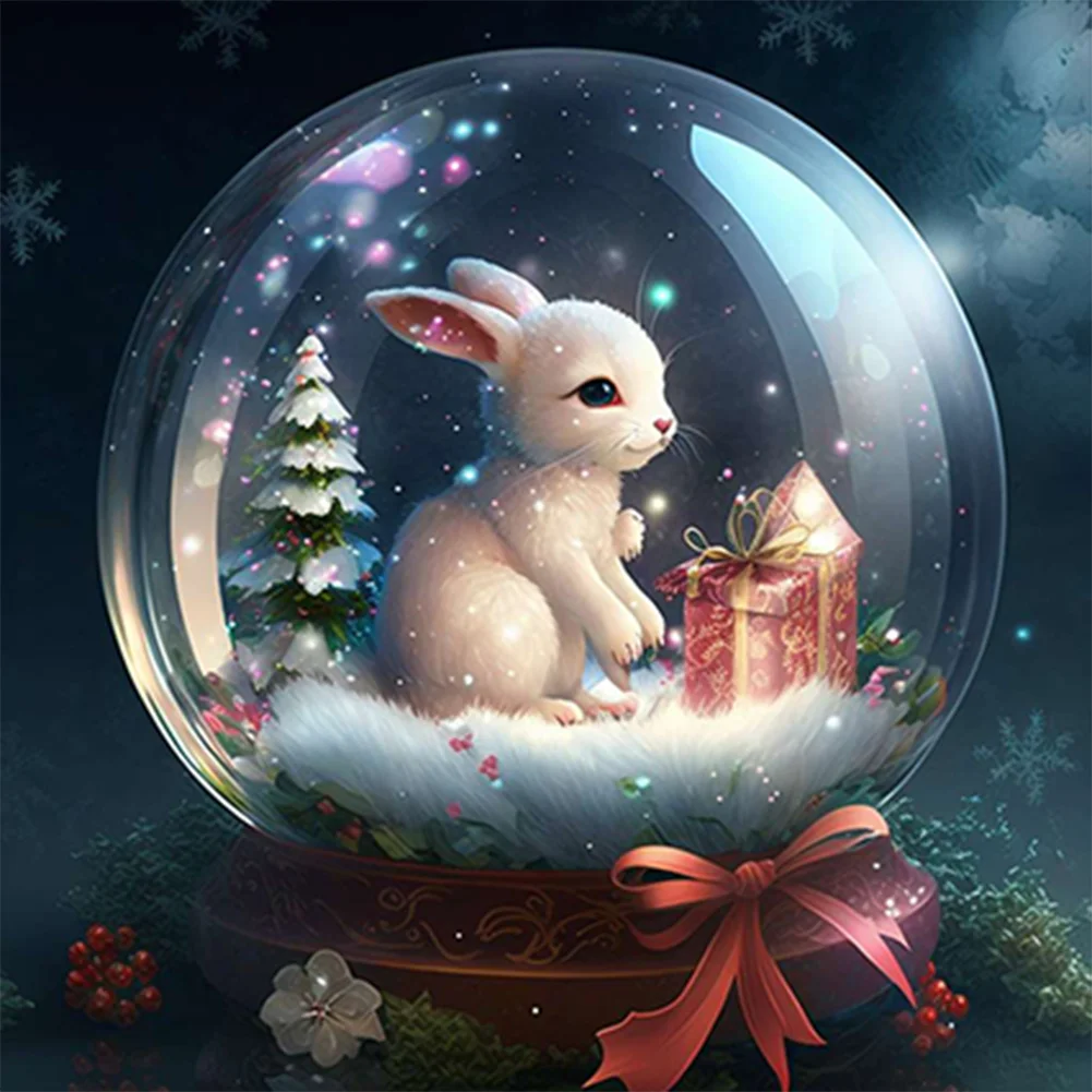 DIY Paint By Number 40*40cm - Crystal Ball-Rabbit
