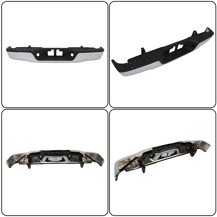 SEBLAFF Rear Step Bumper Assembly Chrome Steel without Park Assist Sensor Holes Replacement for 2007-2013 Tundra TO1103117