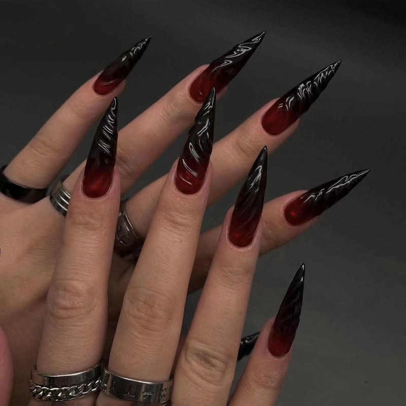 Halloween Cool Style Blood Stains Press-on Nails 1 Set
