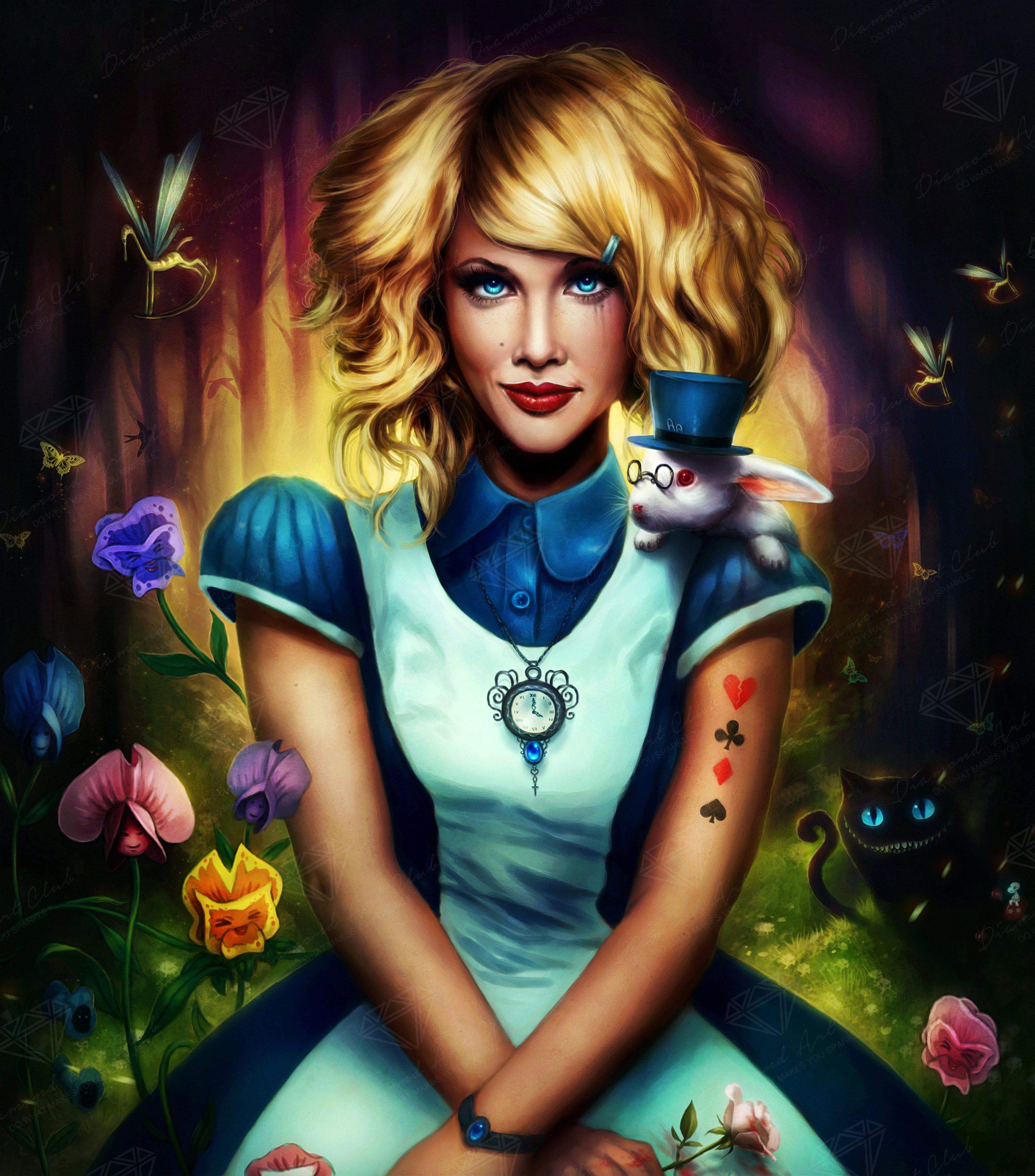 Diamond Painting - Full Round - Alice in Wonderland(30*40cm)