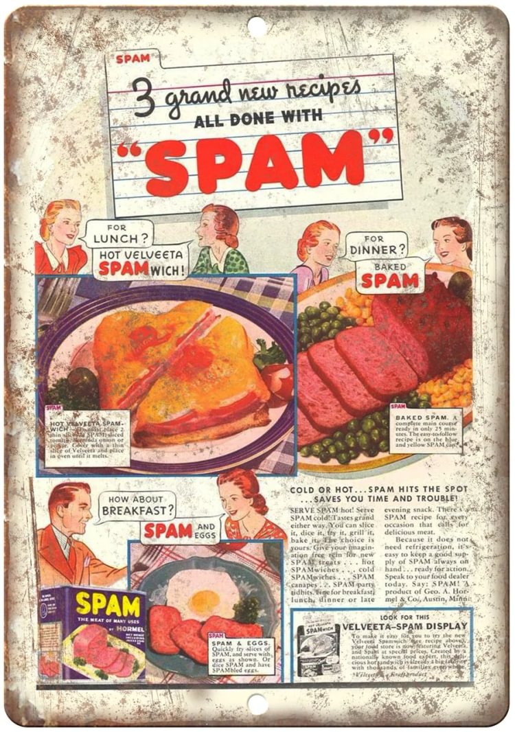 Hormel Spam The Meat of Many - Vintage Tin Signs/Wooden Signs - 20*30cm/30*40cm