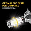 AUXLIGHT H7 H7LL LED Fog Light Bulbs 6000K Xenon White, Super Bright High Power COB Chips LED Fog Daytime Running Lights DRL Bulbs Replacement for Cars, Trucks (Pack of 2)