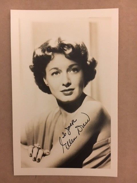 Ellen Drew Lovely Autographed 3 1/2 x 5 1/2 Vintage Photo Poster painting Auction COA