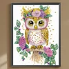 Diamond Painting-DIY Crystal Rhinestone Wreath Owl