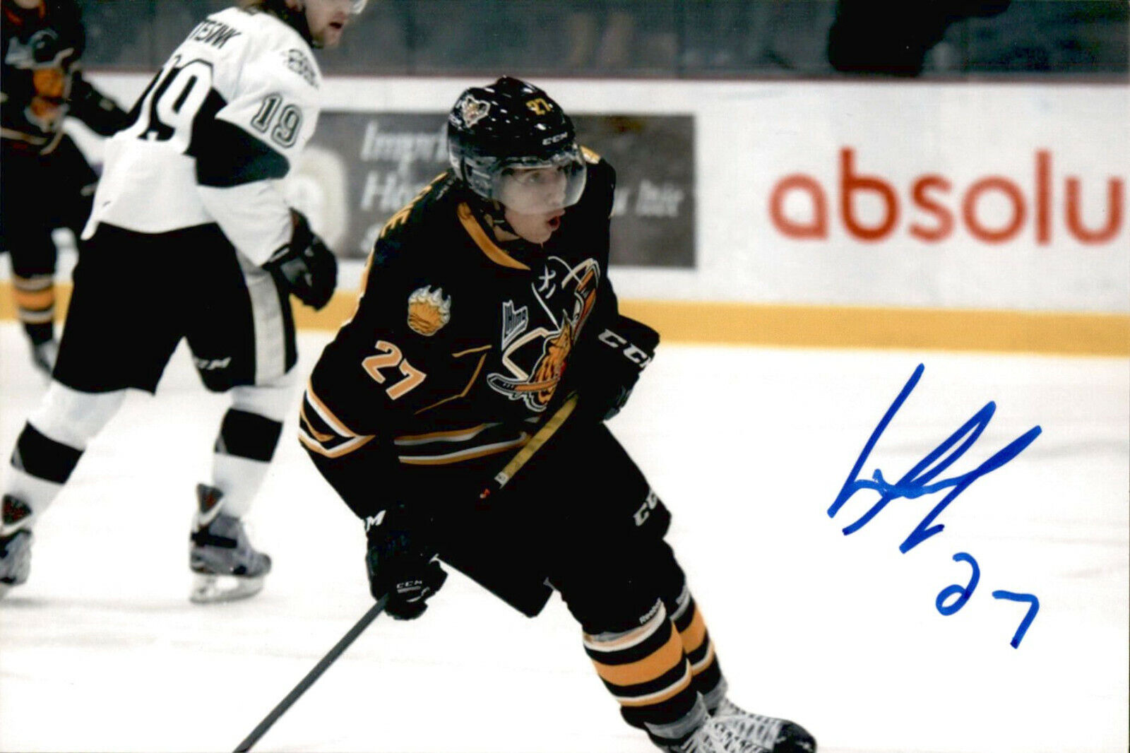 Gabriel Gagne SIGNED auto 4x6 Photo Poster painting VICTORIAVILLE TIGRES / OTTAWA SENATORS #4