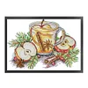 Apple Afternoon Tea-14CT Stamped Cross Stitch 26*19cm/10.24*7.48in