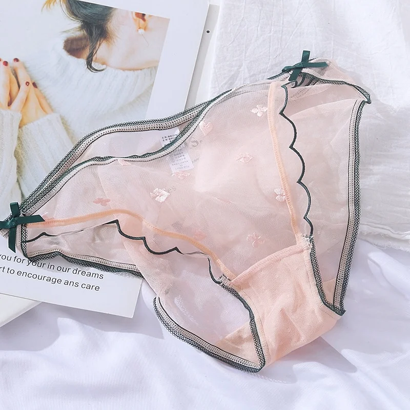 Billionm Women's Sexy Lace Underwear Panties Sweet Girly Cotton Panties Light and Breathable Temptation Sexy Low-rise Ladies Briefs