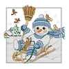 Cross Stitch-Christmas Snowman (26x23cm)