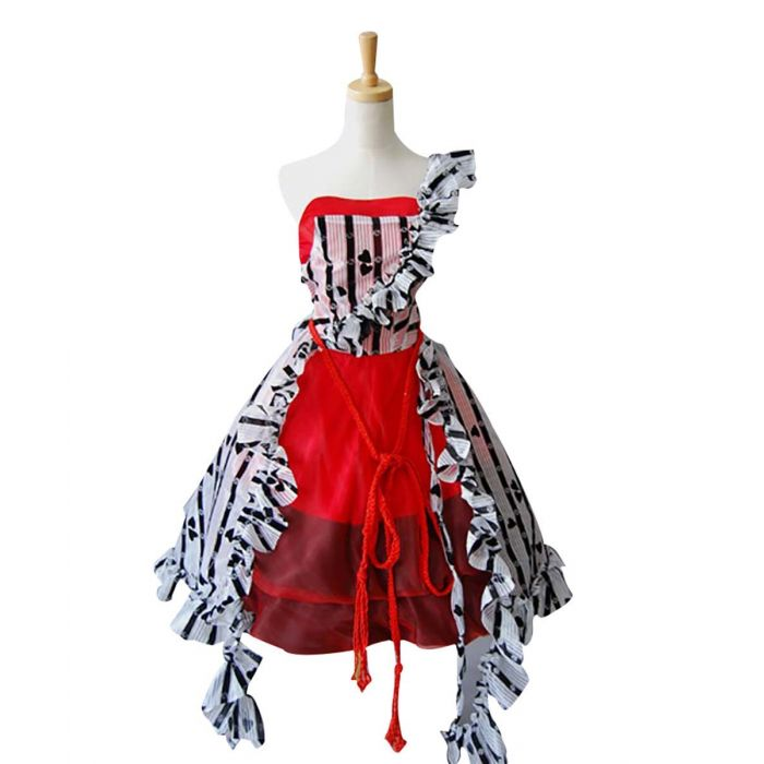 Um Red Court Tim Burton Red Dress Cosplay Costume