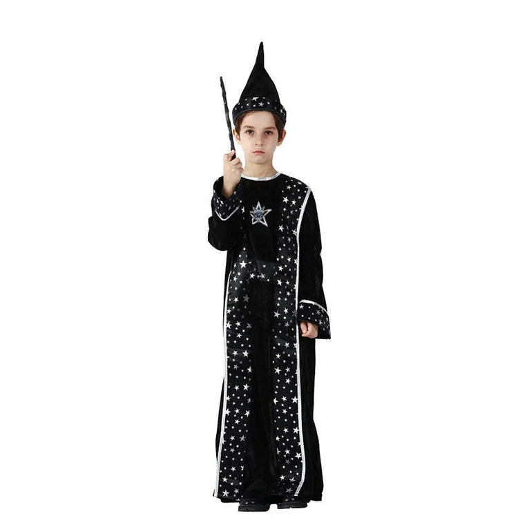 Children Halloween Wizard Costume-elleschic