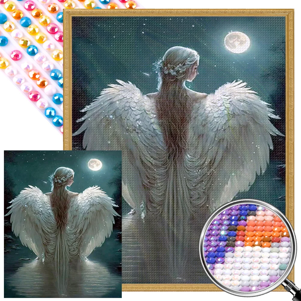 Partial AB Diamond Painting - Full Round Drill - Angel(Canvas|45*55cm)