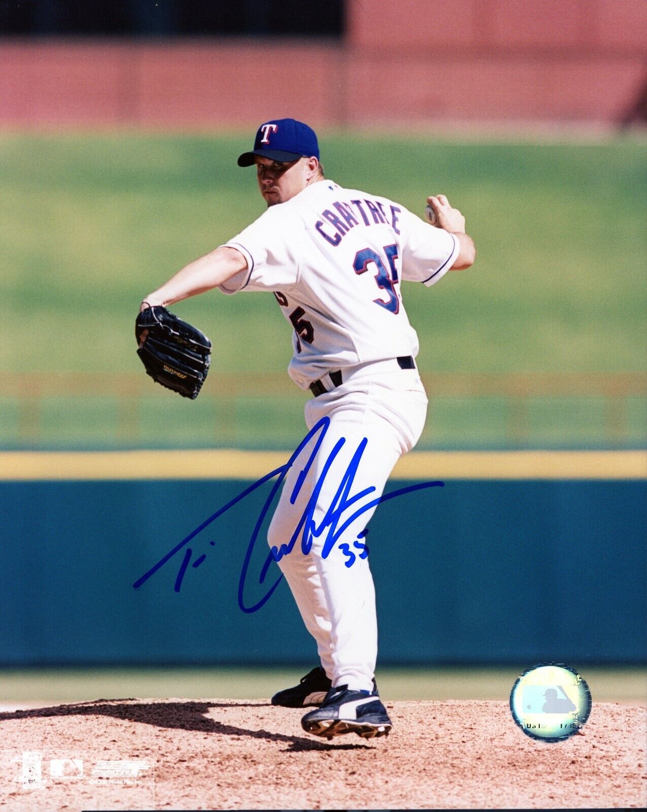 Tim Crabtree Autographed 8x10 Texas Rangers #1