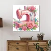(Pre-Framed)Sewing Mechine-Special Shape Diamond Painting Kit(25x25cm)