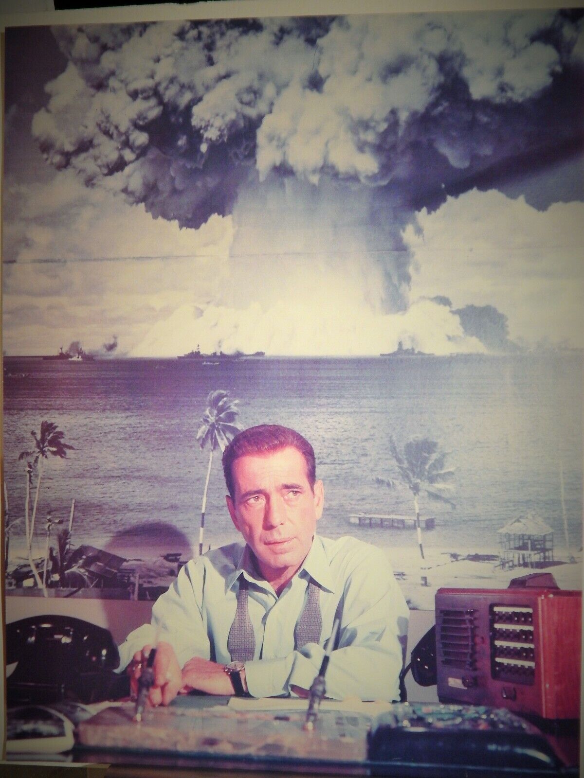 HUMPHREY BOGART 1952 / JANET LEIGH 1965 PUBLICITY Photo Poster painting HI-DEF(1987 reprint)