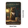 Coffee Cat - Vintage Metal Signs - 20*30cm/30*40cm