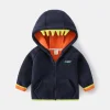 Kid Baby Boy Thickened Coat Fleece Double Layer Zipper Coats