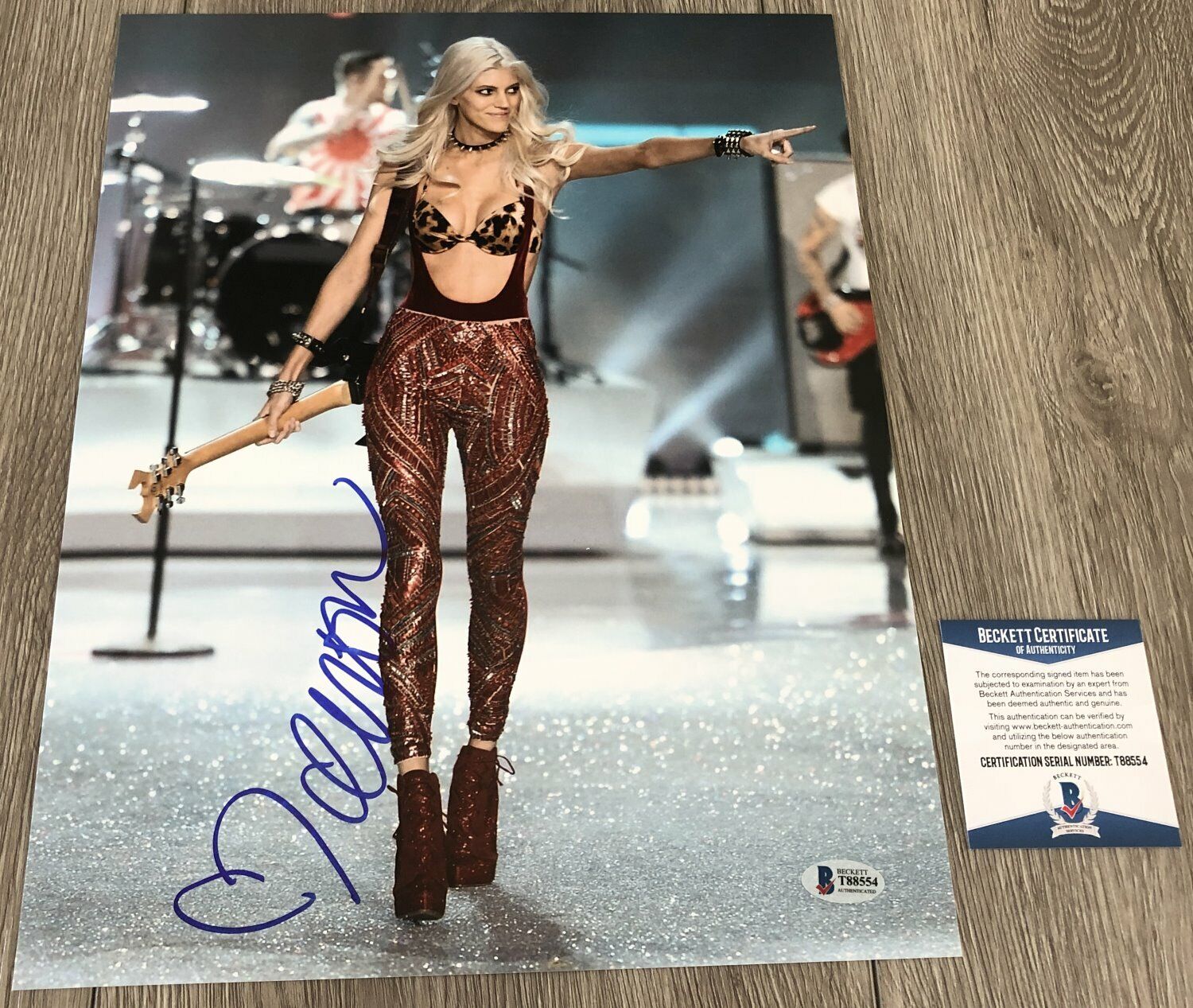 DEVON WINDSOR SIGNED AUTOGRAPH VICTORIA'S SECRET 11x14 Photo Poster painting w/ BAS BECKETT COA