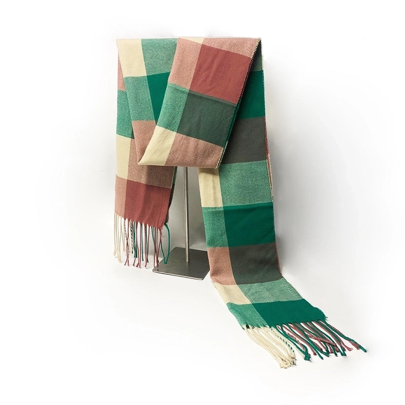 New Autumn And Winter Imitation Cashmere Student Men’s Business Casual Brushed Thick British Plaid Scarf Long Men’s Scarf