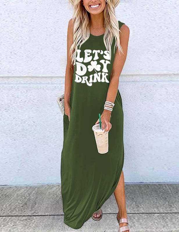 Let's Day Drink Lucky Maxi Dress