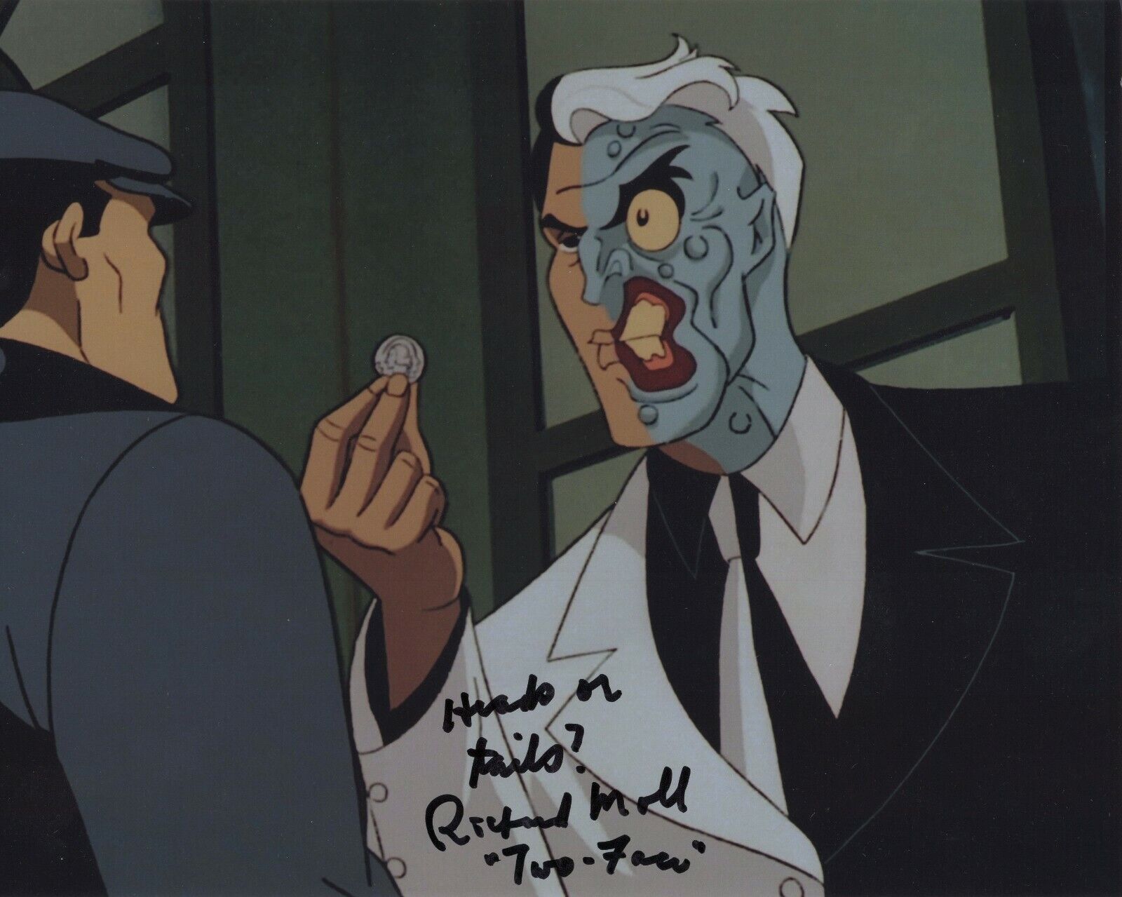 RICHARD MOLL SIGNED AUTOGRAPH 8X10 Photo Poster painting BATMAN TWO-FACED