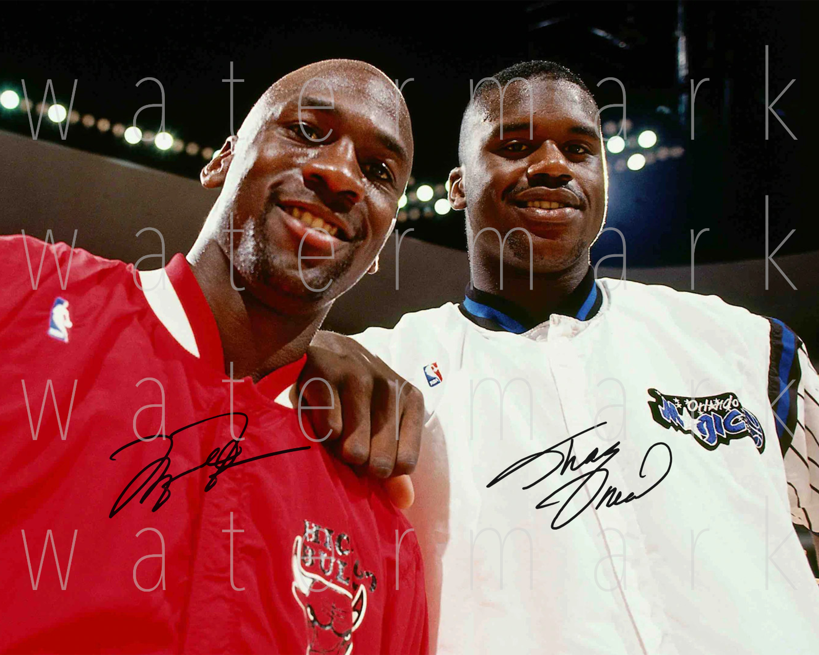 Shaquille O'Neal Shaq Michael Jordan signed 8X10 inch Photo Poster painting picture poster rp