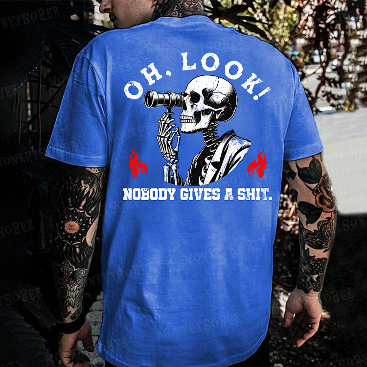 Oh Look Nobody Gives A Shit  Monkey T-shirt