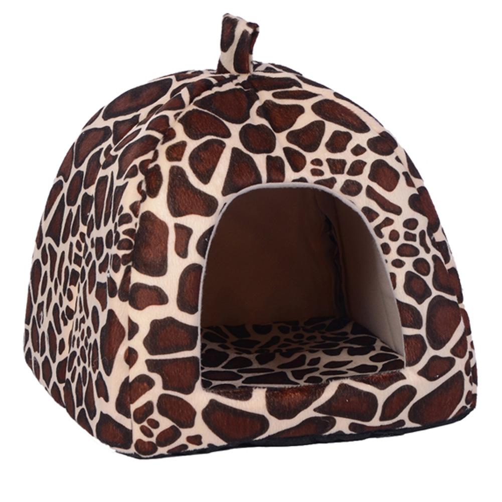 

Soft Strawberry Pet Dog Cat House Kennel Doggy Fashion Cushion Basket, Leopard, 501 Original