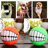 Funny Pets Dog Puppy Cat Ball Teeth Toy PVC Chew Sound Dogs Play Fetching Squeak Toys Pet Supplies