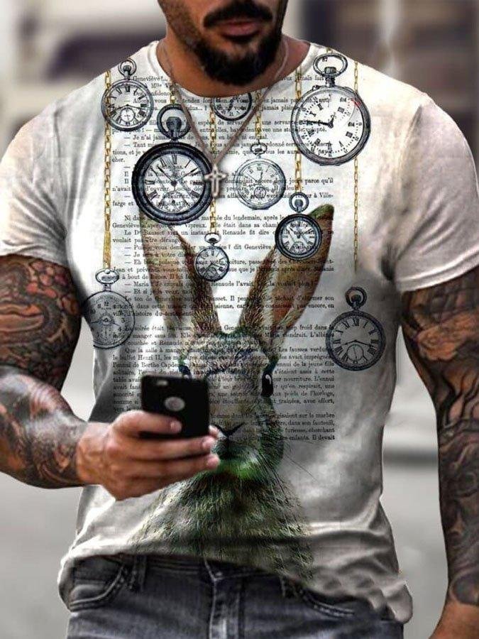 As Picture Printed Crew Neck Shirts & Tops