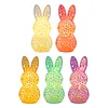 Easter Bunny Night Light 3D Printed LED Cute Rabbit Lamp Lighted Hollow Out Bunny Figurine Easter Gifts Kawaii Room Decor (5PCS)