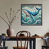 Diamond Painting -DIY Round Drill Mosaic Dolphin(40x40cm)