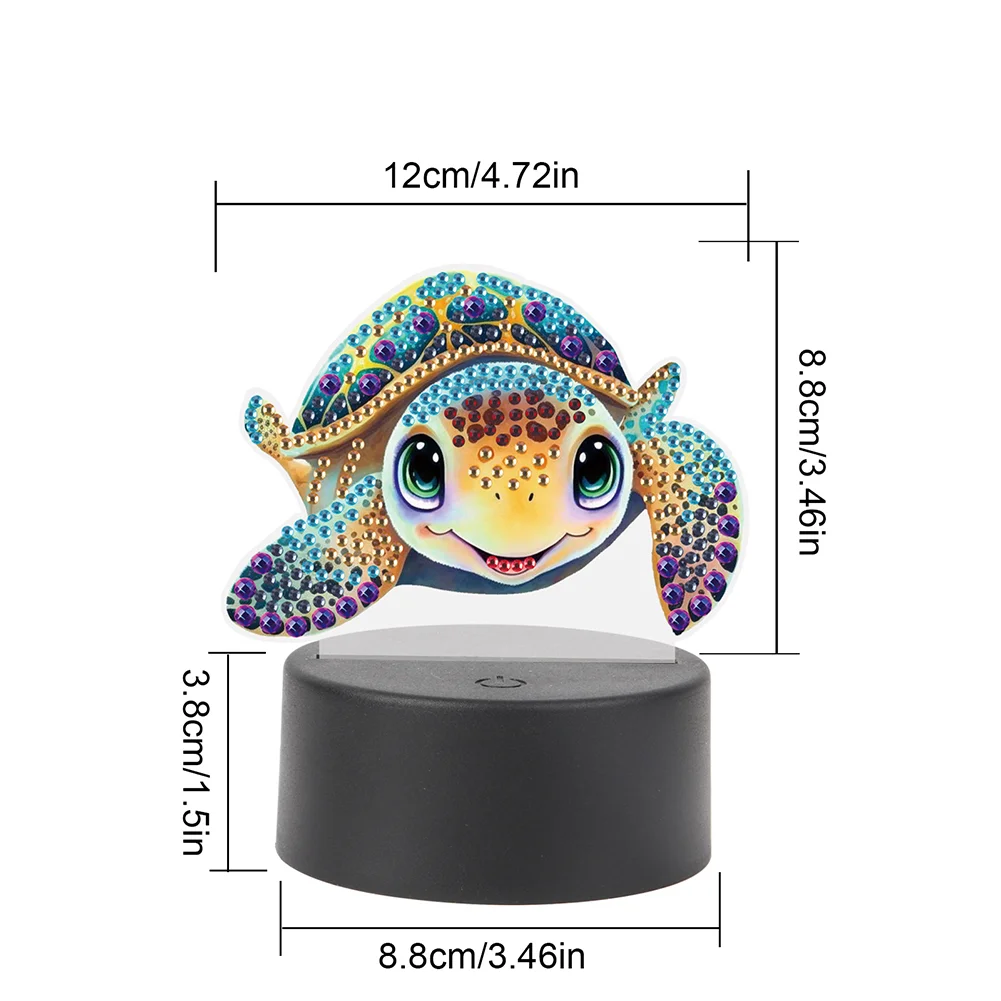 5D DIY Turtle Diamond Painting Night Light Diamond Painting Lamp
