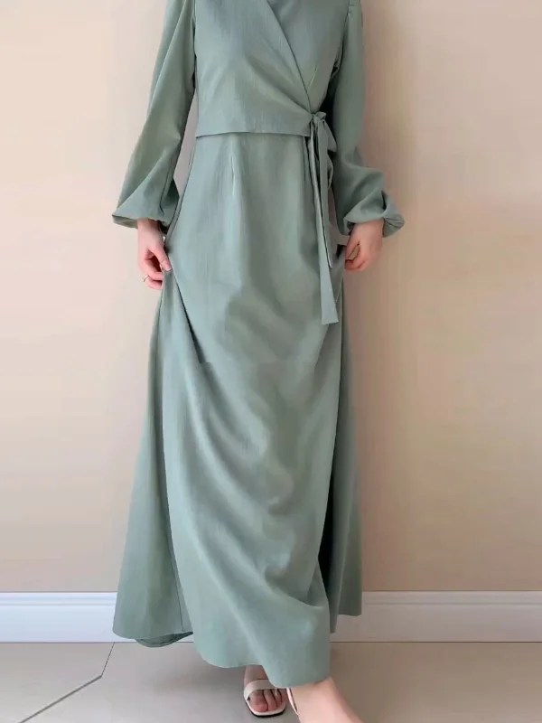 Stylish Long-Sleeved Fake Two-Piece Dress
