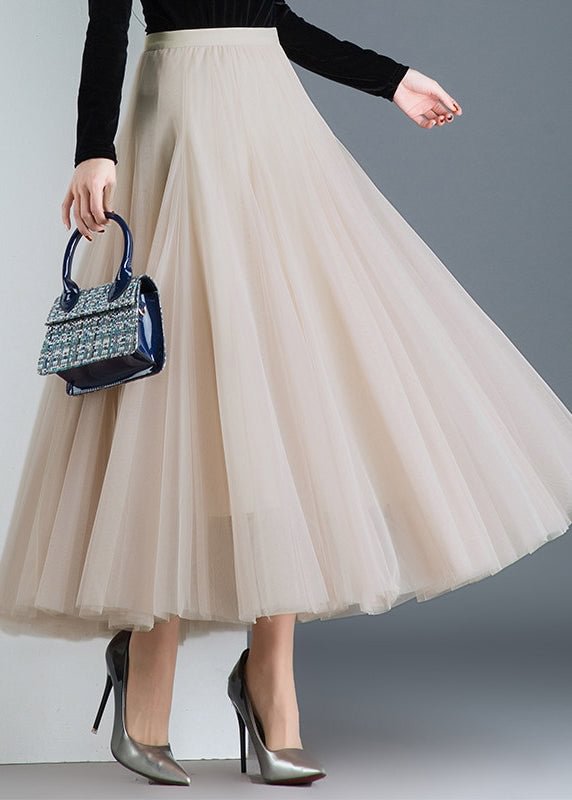 Fine elegant Pleated Casual Fall Winter Tulle Skirts CK1635- Fabulory