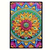  Mandala 5D DIY Diamond Art Painting Notebook Kit 50 Pages A5 Rhinestone Art Painting Notebook Kit for Adults Beginners Holiday Birthday Gift