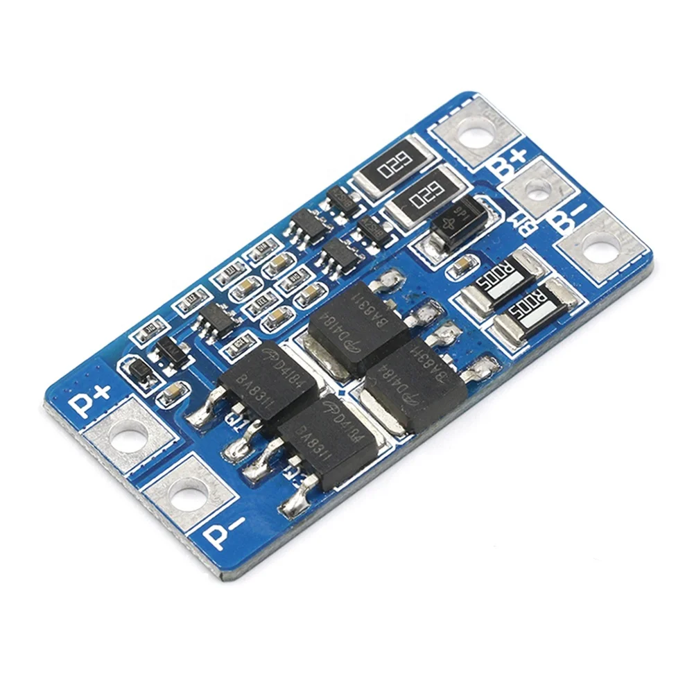 7.4V 8.4V 2 Strings Lithium Battery Protection Circuit Board with Balance 10A 2S Lithium Battery Cell Balancer