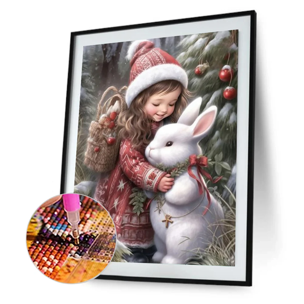 Diamond Painting - Full Round Drill - Girl(Canvas|30*40cm)