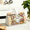 Large Size DIY Cute Ghost Pumpkin Lace Diamond Painting Tissue Box