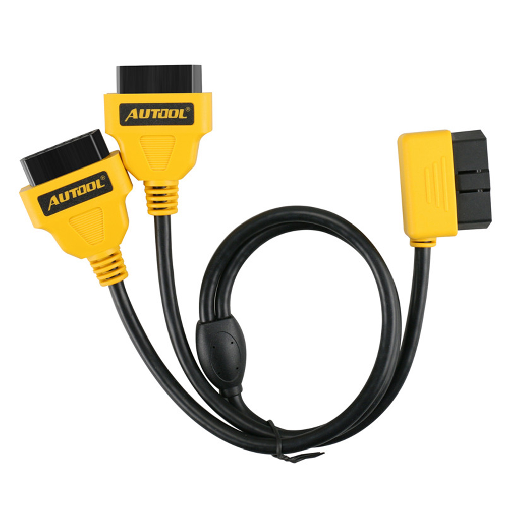 

AUTOOL OBD II 2 Splitter Cable OBD2 16 Pin Male 1 to 2 16Pin Female Adapter, 501 Original